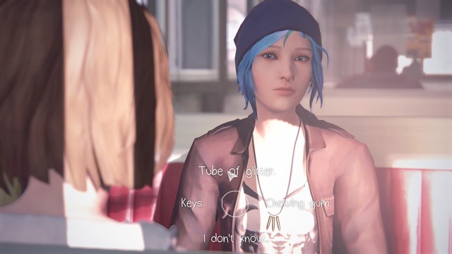 As soon as Chloe comes back, she will start a conversation about your supernatural abilities - Life is Strange: Out of Time, Chapter 2 - Walkthrough - Life is Strange Game Guide & Walkthrough