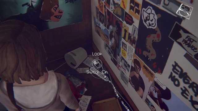 Chloe will ask you to find a CD and turn on the music - Life is Strange: Chrysalis, Chapter 4 - Walkthrough - Life is Strange Game Guide & Walkthrough