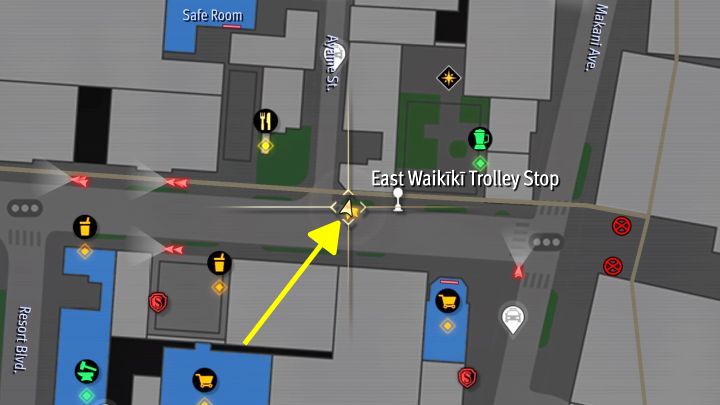 You need to photograph a large pizza on the building wall, which is found near East Waikiki Trolley Shop in the eastern part of the district - Infinite Wealth: All Photo Rallies in Little Japan - Photos for Photo Rally - Like a Dragon Infinite Wealth Guide