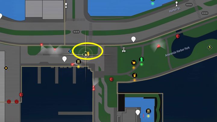 You need to photograph a statue depicting a dolphin found at the western end of Anaconda Harbor Park, near the marina - Infinite Wealth: All Photo Rally in Cultural District and Harbor Park - Photos for Photo Rally - Like a Dragon Infinite Wealth Guide