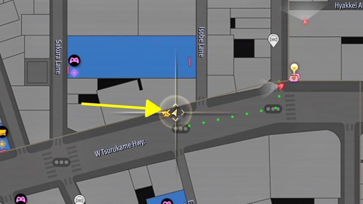 The titular (inaccessible) cafe can be found on W Tsurukame Hwy - Infinite Wealth: Photo Rally in Downtown Yokohama - Photos for Photo Rally - Like a Dragon Infinite Wealth Guide