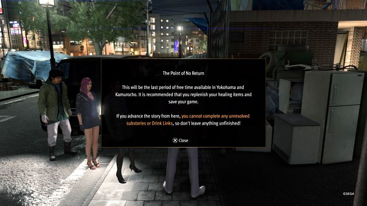 1 - Infinite Wealth: Is there a point of no return? - FAQ - Like a Dragon Infinite Wealth Guide