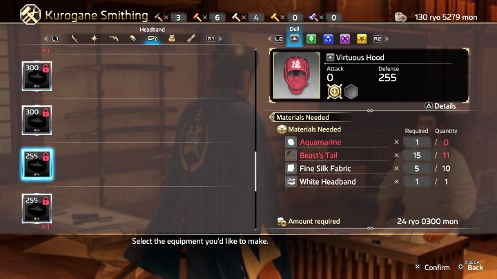 You can also increase your Virtue growth later in the game by crafting a Virtuous Hood at the Kurosane Smithing blacksmith - Kurogane Smithing (Crafting) - Like a Dragon Ishin: How to earn Virtue Points? - Ryoma and character development - Like a Dragon Ishin Guide