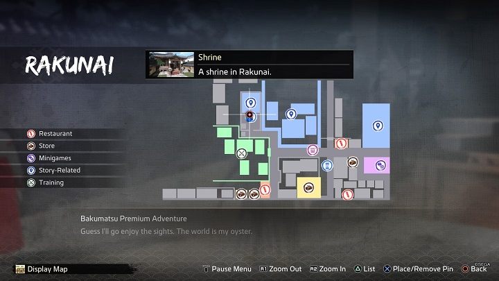 The Shinto Priest is located in the northwestern part of the Rakunai District, in a temple on Karasuma Street - Like a Dragon Ishin: Friendships - Shops - Secrets and activities - Like a Dragon Ishin Guide