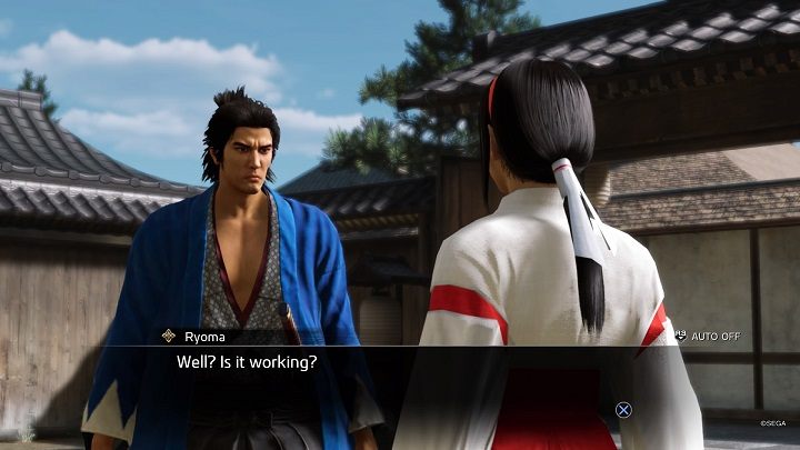 Eventually, Akari will feel poorly and ask you for medicine (any medicine will do) - Like a Dragon Ishin: Friendships - Shops - Secrets and activities - Like a Dragon Ishin Guide