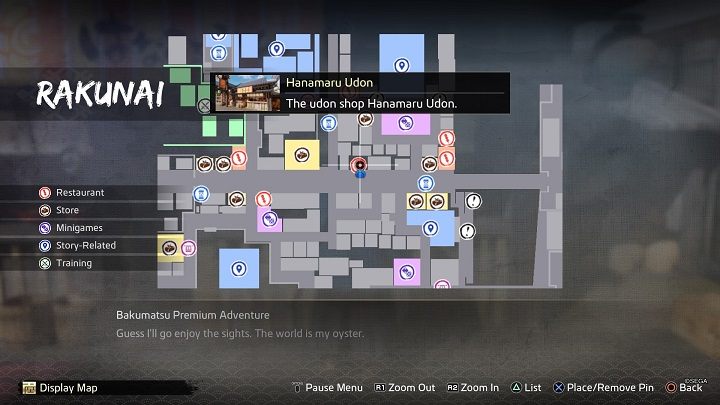 Go to Hanamaru Udon in the middle of the Rakunai district on East Shijo Street - Like a Dragon Ishin: Friendships - Shops - Secrets and activities - Like a Dragon Ishin Guide