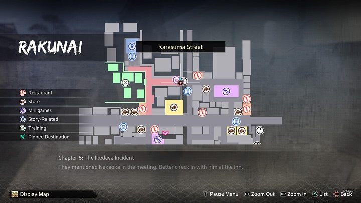 You can find Oblivious Woman in the central part of Rakunai, next to Karasuma Street near the Palanquin - Like a Dragon Ishin: Bonds - Secrets and activities - Like a Dragon Ishin Guide