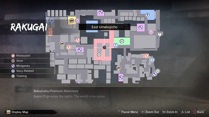 You can find Hungry Cat in central Rakugai, on East Umekojicho street between two rows of buildings - Like a Dragon Ishin: Bonds - Secrets and activities - Like a Dragon Ishin Guide