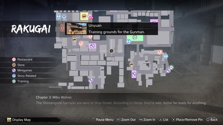 Visit East Umekojicho in the southern part of the Rakugai district - you can do so from Chapter 3 onwards - Like a Dragon Ishin: Masters of Combat and training locations - Secrets and activities - Like a Dragon Ishin Guide