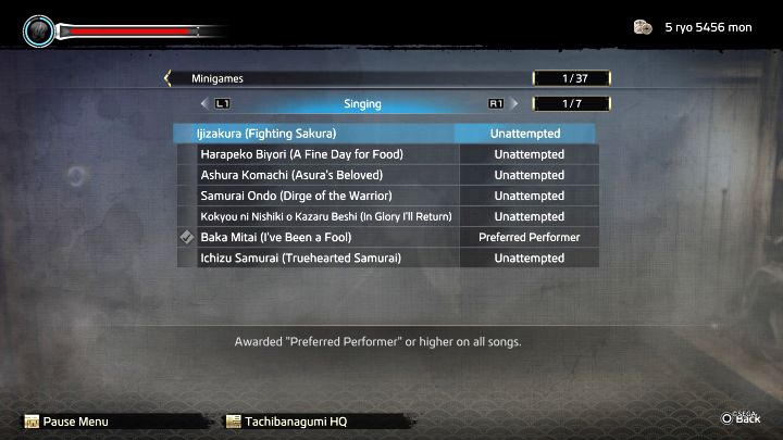 You have to complete 37 challenges related to mini-games - Like a Dragon Ishin: Completion List - Basics - Like a Dragon Ishin Guide