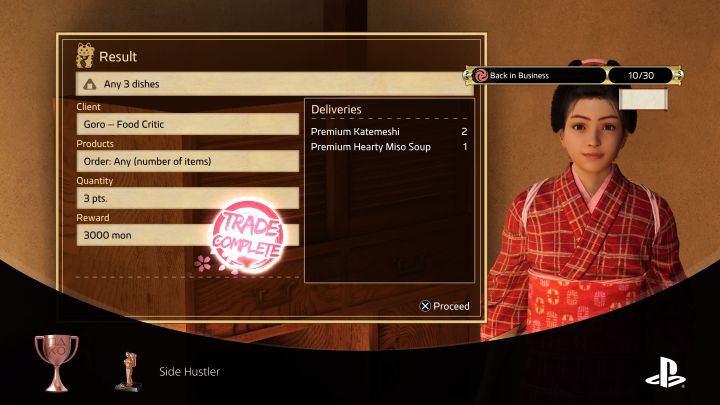 How to unlock: Complete 10 Trade Orders in the second house - Like a Dragon Ishin: Trophies/Achievements - list, trophy guide - Appendix - Like a Dragon Ishin Guide