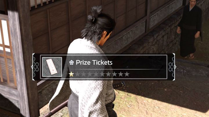 From now on, look for shiny objects on the ground - Like a Dragon Ishin: How to play the lottery? - Activities - Like a Dragon Ishin Guide