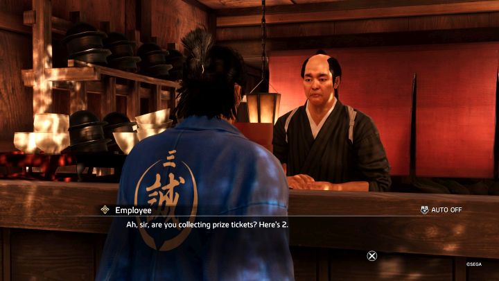 You can also get free Prize Tickets from traders - Like a Dragon Ishin: How to play the lottery? - Activities - Like a Dragon Ishin Guide