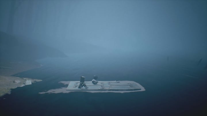 You will watch a short scene with the protagonists swimming to the other side - Little Nightmares 2: Escaping the Hunter - Chapter 1 walkthrough - Chapter 1 - Forest - Little Nightmares 2 Guide