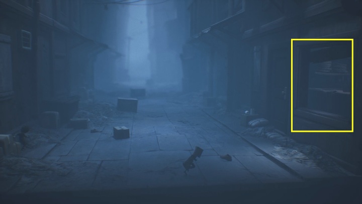 However, you will see a street with nothing worth your attention - Little Nightmares 2: Road to the Orphanage - Chapter 2 walkthrough - Chapter 2 - Orphanage - Little Nightmares 2 Guide