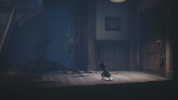 You will end up in a room with a staircase and a locked door - Little Nightmares 2: The Library - Chapter 2 Orphanage walkthrough - Chapter 2 - Orphanage - Little Nightmares 2 Guide