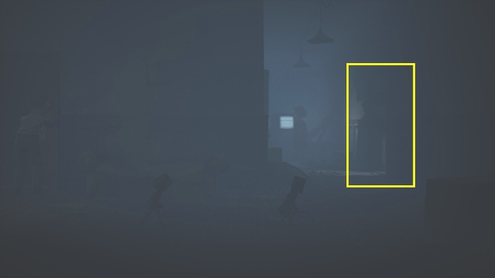 You won't be attacked in this apartment, you just have to run towards the open door located on the right side of the room - Little Nightmares 2: Crossing the city - Chapter 4 walkthrough - Chapter 4 - Getting to the Tower - Little Nightmares 2 Guide