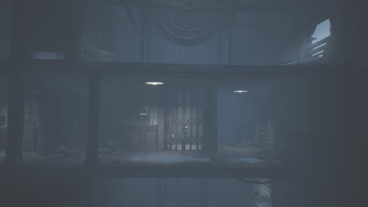 Immediately head towards the room located on the left - Little Nightmares 2: Crossing the city - Chapter 4 walkthrough - Chapter 4 - Getting to the Tower - Little Nightmares 2 Guide