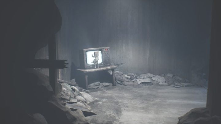 After clambering up to the next floor, you will be faced with the same task - Little Nightmares 2: TVs - Chapter 4 walkthrough - Chapter 4 - Getting to the Tower - Little Nightmares 2 Guide