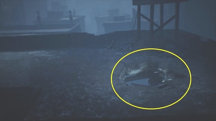 You will get to the next part by jumping into a hole in the floor - Little Nightmares 2: Building - Chapter 4 walkthrough - Chapter 4 - Getting to the Tower - Little Nightmares 2 Guide