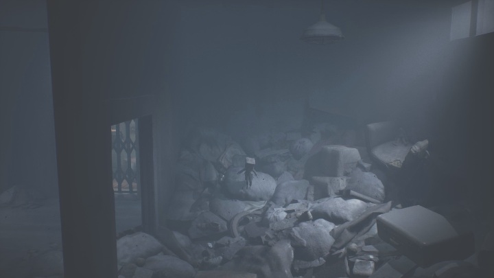 Start by jumping down using the chute - Little Nightmares 2: Building - Chapter 4 walkthrough - Chapter 4 - Getting to the Tower - Little Nightmares 2 Guide