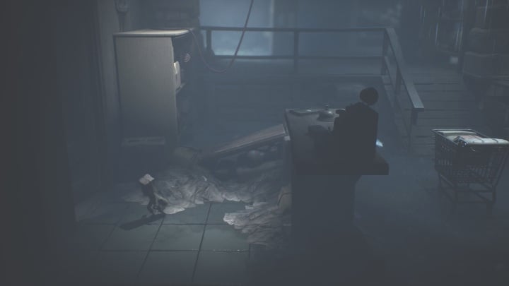 Turn left and jump on the ledges to get to the ventilation shaft - Little Nightmares 2: Shop and Escape - Chapter 4 walkthrough - Chapter 4 - Getting to the Tower - Little Nightmares 2 Guide