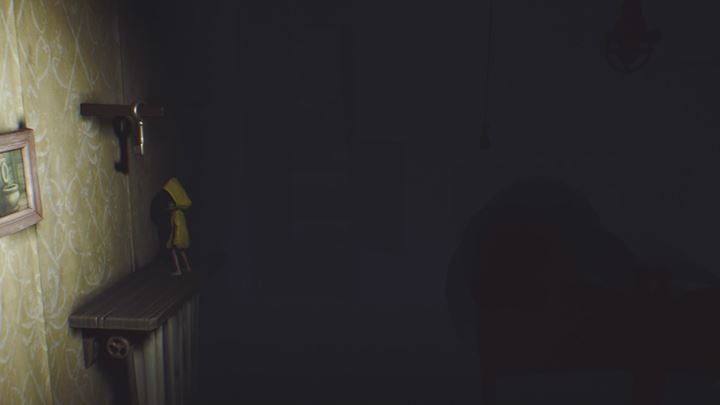 Grab the key and quickly hide under the bed. - Little Nightmares: Key from the bedroom, visit in the cold store - walkthrough - The Kitchen - Little Nightmares Game Guide