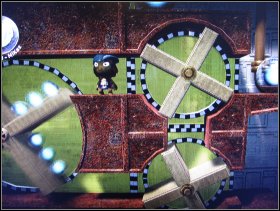 Get back to the elevator and ride down - The Metropolis - Subway - The Metropolis - LittleBigPlanet - Game Guide and Walkthrough