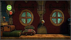 In the next section you need to grab one of the boxes from the tower and this way drop down the bubble - Grab and Swing - Da Vinci's Hideout - LittleBigPlanet 2 - Game Guide and Walkthrough