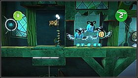 At the very beginning of the level there's a place for a sticker - Da Vinci Crest (you will get it in the further part of the level) - Gripple Grapple - Da Vinci's Hideout - LittleBigPlanet 2 - Game Guide and Walkthrough
