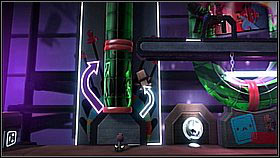 After leaving the elevator, step onto the red button to release more subordinates - Maximum Security - The Factory of a Better Tomorrow - LittleBigPlanet 2 - Game Guide and Walkthrough