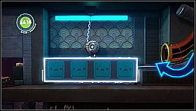 Before you enter the orange pipe leading down (Sackbots will jump into it), you have to collect two bubbles before it - just enter the plane closer to the screen and use the launch pad on the right (from it, land on the launch pad on the wall, which will shoot you to the left) - Maximum Security - The Factory of a Better Tomorrow - LittleBigPlanet 2 - Game Guide and Walkthrough