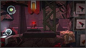 Throw the bomb into the boxes on the right to create a passage - Bang for Buck - p. 1 - The Factory of a Better Tomorrow - LittleBigPlanet 2 - Game Guide and Walkthrough
