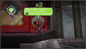 One more flamethrower to go - this time it has to hit the red blocks between the concrete platforms - Bang for Buck - p. 1 - The Factory of a Better Tomorrow - LittleBigPlanet 2 - Game Guide and Walkthrough