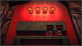 While riding the elevator up, players will have to activate two randomly appearing buttons - standing in the wrong place ends up with death - Waste Disposal - The Factory of a Better Tomorrow - LittleBigPlanet 2 - Game Guide and Walkthrough