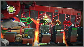 The eighth item is behind two bridges which you can lower by grabbing onto the sponges - Fowl Play - The Factory of a Better Tomorrow - LittleBigPlanet 2 - Game Guide and Walkthrough