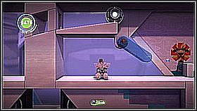 Do the same with the groups of blue platforms - move them and jump along the stairs - Avalon's Advanced Armaments Academy - Avalon - LittleBigPlanet 2 - Game Guide and Walkthrough