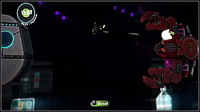 Once the hulk of the enemy ship explodes, the boss will change his attack pattern - Huge Peril for Huge Spaceship - Avalon - LittleBigPlanet 2 - Game Guide and Walkthrough