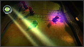 While climbing up the tree, you will have to avoid traps and obstacles and in the further part also enemies - Up and At 'Em - Eve's Asylum - LittleBigPlanet 2 - Game Guide and Walkthrough