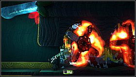 Below, jump to the left above the pit - there are three items in the hollow - Patients Are a Virtue - Eve's Asylum - LittleBigPlanet 2 - Game Guide and Walkthrough