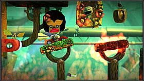 At the end, extinguish the swinging platform and jump onto it - Patients Are a Virtue - Eve's Asylum - LittleBigPlanet 2 - Game Guide and Walkthrough