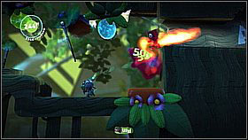 Once you reach the respawn point, you will see three items inside an empty tree trunk on the left - Casa Del Higginbotham - Eve's Asylum - LittleBigPlanet 2 - Game Guide and Walkthrough