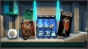 Jump into the pipe [1] and collect items in the niche - Set the Controls for the Heart of the Negativitron - p. 1 - The Cosmos - LittleBigPlanet 2 - Game Guide and Walkthrough