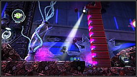 Behind the fourth bomb-tossing enemy there's another cage with items - repeat the above techniques for saving an extra bomb and smash the door - Full Metal Rabbit - The Cosmos - LittleBigPlanet 2 - Game Guide and Walkthrough