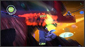 On the other side, pull the lever and mount the bunny - Full Metal Rabbit - The Cosmos - LittleBigPlanet 2 - Game Guide and Walkthrough