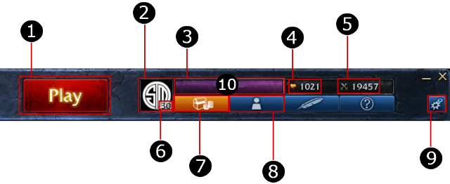 Each summoner starts from account level 1 and keeps progressing till level 30, which is the maximum level - Game client menu | Basics - Basic Gameplay - League of Legends Game Guide