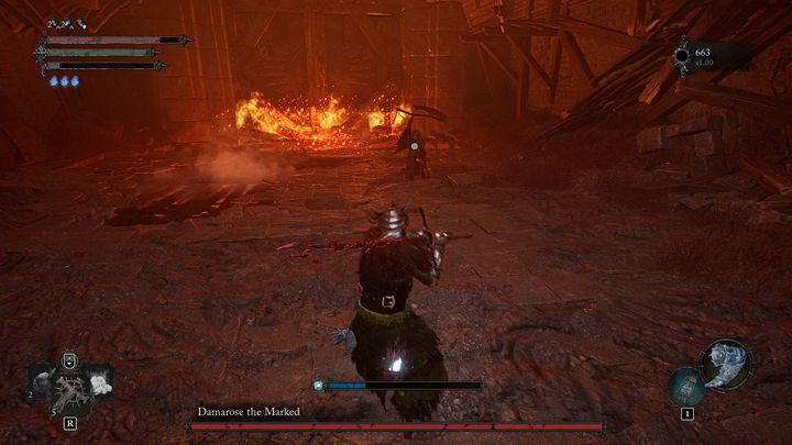 Damarose the Marked will mainly fight at very close range and use melee attacks - Lords of the Fallen: How to defeat the Damarose the Marked boss? - Optional - Lords of the Fallen Guide