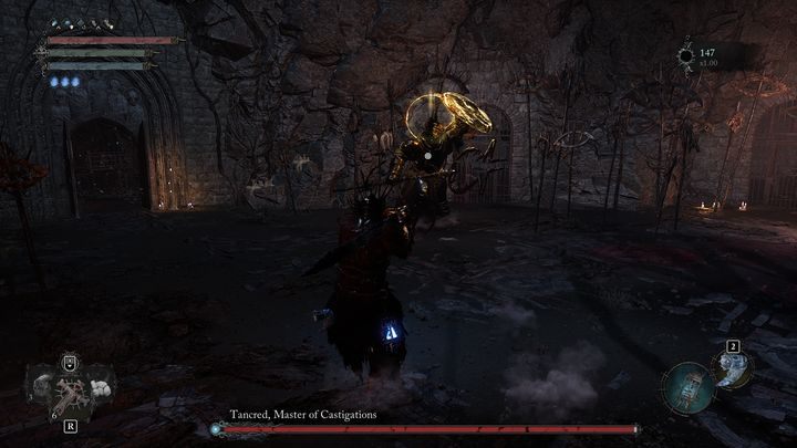 When the boss raises his shield, be ready for a shockwave - Lords of the Fallen: How to defeat Tancred, Master of Castigations boss? - Main - Lords of the Fallen Guide