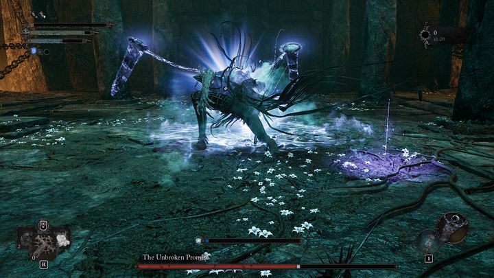 One of them is firing the levitating nails - Lords of the Fallen: How to defeat Harrower Dervla, the Pledged Knight boss? - Main - Lords of the Fallen Guide