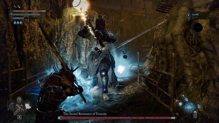 When the boss knocks on his head bell, run away and hide behind a cover - Lords of the Fallen: How to defeat The Sacred Resonance of Tenacity boss? - Optional - Lords of the Fallen Guide